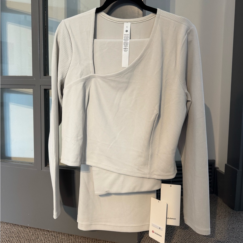 NWT Lululemon Ribbed Softstreme Top XL and Flared Pants 14 Two Piece Set